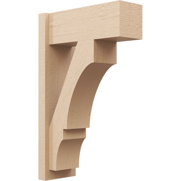 Ekena Millwork 8-in W x 20-in D x 32-in H Balboa Block Rough Cedar Woodgrain TimberThane Outlooker, Primed Tan OUTUR080X20X32BOA44RCPR - main